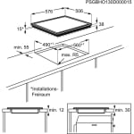 Керамичен плот за вграждане Electrolux -Zanker KEV6446XXK ,60 cm, с разширяващи зони