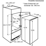 Хладилник за вграждане Zanker KEAK12ES / 1225 мм / Фризерна част 4 звезди / 188 L 